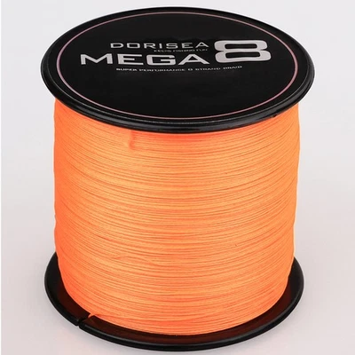 Dorisea 4/8 Strands 100M-2000M Orange PE Extreme Braided Fishing Line 6lb-300lb - Image 1 of 4