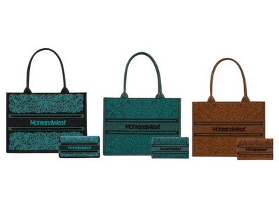 MONTANA WEST ~ EMBROIDERED ~ CONCEALED ~ TOTE/WALLET ~ SET - Image 1 of 4
