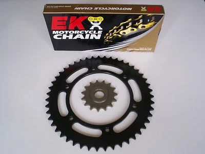 BMW F650 FUNDURO 1996-2000 NEW 16/47 SPROCKET & EK SRO6 O-RING CHAIN SET KIT - Image 1 of 4
