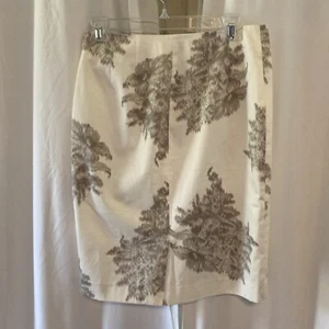 Gonna Ann Taylor taglia 2 marrone grigio e bianco - Foto 1 di 3