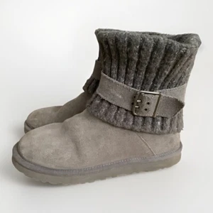 UGG Australia Boots Womens Cambridge Gray Winter Ankle Knit 7 - Picture 1 of 7