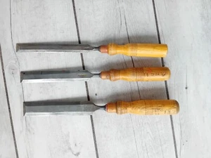 Set of 3 Stormont Bevel Edged Paring Chisels 3/4", 1" & 11/4" - Picture 1 of 2