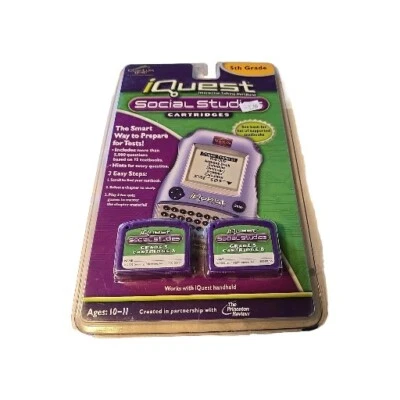 LeapFrog Quantum Leap  iQuest Cartridges Grade 5 Social Studies New Sealed - Image 1 of 4