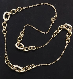 Kate Spade New York Long Chain Rhinestone Loop Necklace 30" - Picture 1 of 5