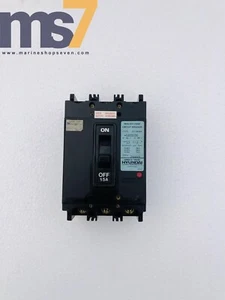 HYUNDAI TO-100BA MOLDED CASE CIRCUIT BREAKER 15 AMPS 3 POLE #NEW - Picture 1 of 7