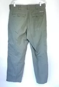 Columbia Pants Men's 32 Green Hiking Right Thigh Pocket Snap Closure - Picture 1 of 11