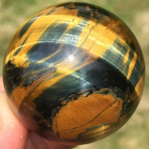 1.53"84g Pretty Natural Tiger’s Eye Crystal Sphere Ball Healing China ic3656 - Picture 1 of 12
