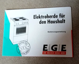 Bedienungsanleitung- Elektroherde für den Haushalt EGE - Bild 1 von 1