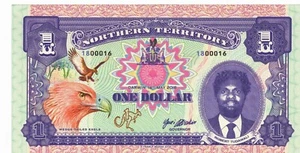 Billete de banco NORTHERN TERRITORY (NT Australia) $1 2018 serie baja 00016 x 1 FANTASY - Imagen 1 de 2