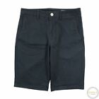 Bonobos Blue Washed Cotton Blend Twill Unlined Flat Front Shorts 29W