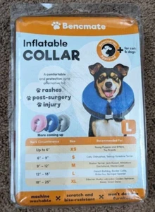BENCMATE Protective Inflatable Dogs Cats Pet Recovery Collar E-Collar LARGE - Picture 1 of 2