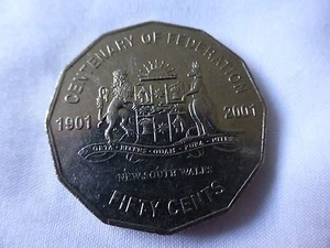 SALE 1 x 2001 50 cent australian coins circ NSW New South Wales - Picture 1 of 1