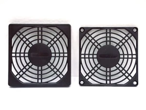 1set 8cm Plastic Fan Grill +  Non-Woven Air Fliter * Black - Picture 1 of 2
