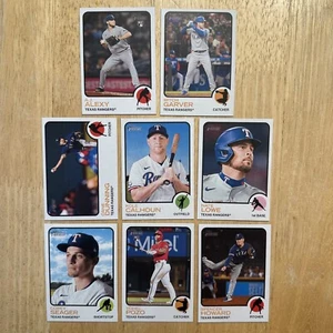 2022 Topps Heritage High Number Texas Rangers Team Set (501-700) 8 Karten - Bild 1 von 1