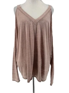 Blusa Express Para Mujer Rosa Podría Hombro Manga Larga Talla Grande - Imagen 1 de 4
