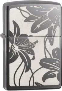 Zippo Lily Black Ice 29426 - Picture 1 of 3