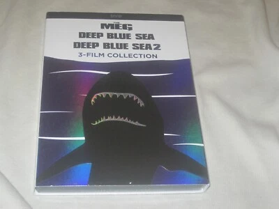 Deep Blue Sea 1+2+The Meg DVD's NEW Shark Horror Sealed w/Rare Slipcover - Image 1 of 3