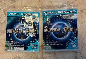 NUEVO 2x Poncho Parka de Lluvia Universal Studios - Adulto y Niño - Imagen 1 de 2