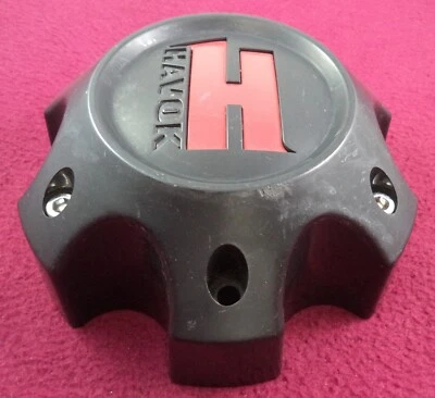 Tapa central de rueda personalizada negra Havok Wheels # CBH06-1P-1 / CBH06-B1P (1) Foto 1 de 4