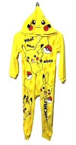 Pokemon Pikachu Unisex Hooded One Piece Pajamas Small (5/6) - Picture 1 of 3