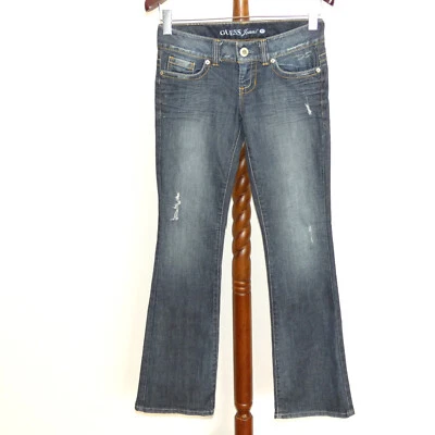 Jeans Guess Daredevil Pierna Ajustada Bootcut Denim Jeans Envejecidos Misses Talla 28 Foto 1 de 4