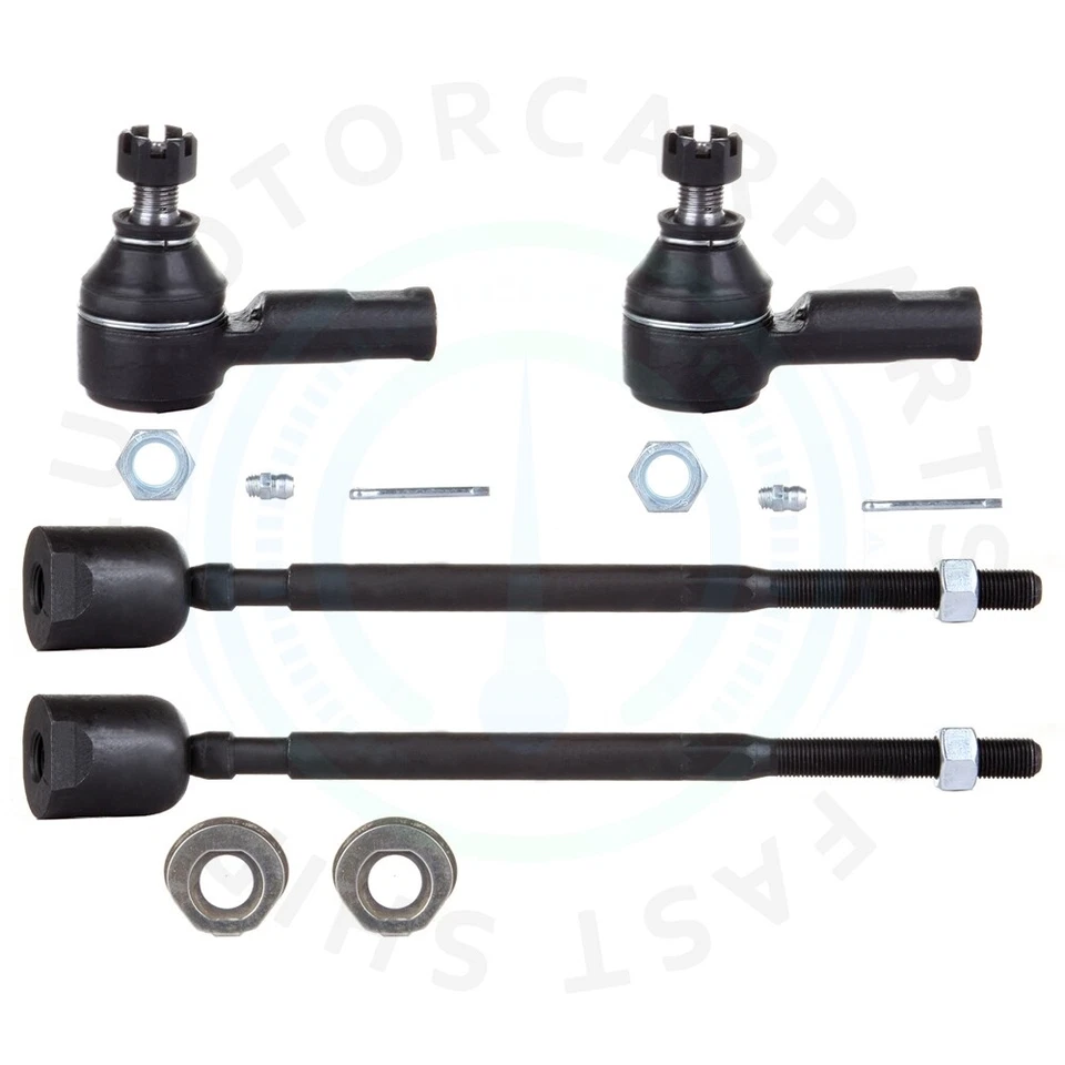 4x Front Inner & Outer Tie Rod End For 1990-1994 Suzuki Swift 1991 Chevy Sprint - Image 1 of 4