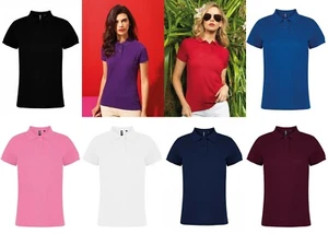 LADIES POLOSHIRT BY ASQUITH & FOX AQ020 FEMALE POLO SHIRT TOP - Picture 1 of 12