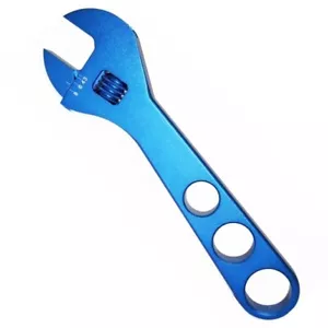 AN Fitting Adjustable Wrench AN -3 -4 -6 -8 Crescent Spanner Tool Aluminum Blue - Foto 1 di 1
