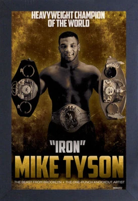 MIKE TYSON IRON 13x19 FRAMED GELCOAT POSTER BOXING CHAMPION FIGHTING NEW YORK!!! - Image 1 of 2