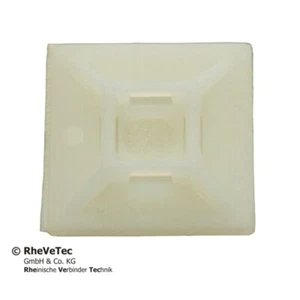 Base adhesiva atornillada para bridas de cable 27x27mm natural 100 ud. - Imagen 1 de 1
