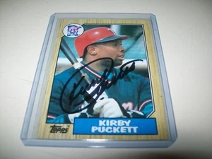 1987 TOPPS KIRBY PUCKETT AUTOGRAPH AUTO #150 MINNESOTA TWINS - Picture 1 of 3
