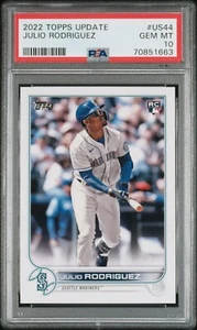 2022 Topps Update Julio Rodriguez Rookie RC #US44 Gem Mint PSA 10 Mariners - Picture 1 of 2