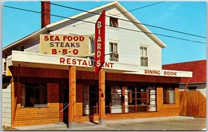 Biard's Reataurant Perce Quebec Canada Seafood Steaks Dining Room Postcard - Picture 1 of 2