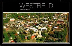 Aerial View of Westfield Union county New Jersey postcard a57 - Picture 1 of 2
