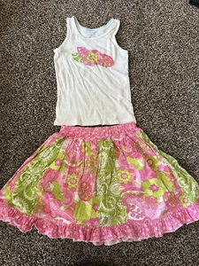 Girls Size Medium Custom Skirt Shirt Outfit Livvy Doos - Picture 1 of 5