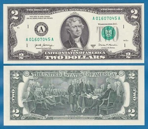 United States 2 Dollar P New 2017A "A" Boston Massachusetts UNC 2017 USA P-545 - Picture 1 of 1