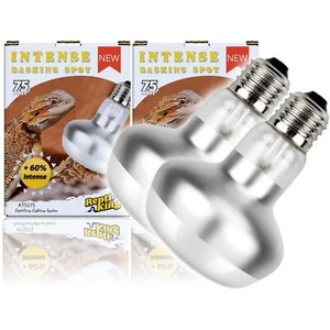 Reptile Heat Lamp 2-Pack 75W Basking Bulb Light for Reptiles UVA Daylight Bas... - Picture 1 of 6
