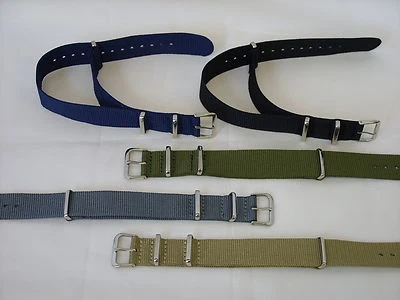 Cinturino orologio tela forte esercito militare stile NATO MOD per G10 CWC Pulsar