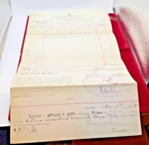 GASTOS GENERALES HISTÓRICOS COMISIONADO DE POLICÍA DE NYC CABEZA DE BILLETE 1885 - Imagen 1 de 4