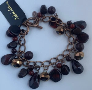Bracciale Interruttore Cookie Lee Nuovo con etichette Marrone Perline - Foto 1 di 6