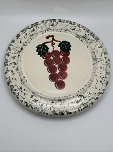 Frankoma Pottery Trivet Speckled green and white Grapes HTF Pattern - Picture 1 of 4