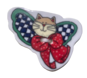 Vintage Alma Lynne Buttons Angel Wing Cat Kitten 1997 Westwater Set of 4 New - Imagen 1 de 6
