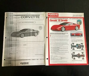 Kyosho Vintage Color Box Art Brochure and Parts List for '97 Corvette - Picture 1 of 2