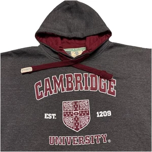 Vintage Cambridge University Hoodie Herren XL grau Spell Out 90s Official (NEUWERTIG) - Bild 1 von 18