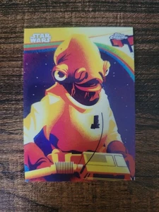2025 Topps Star Wars Chrome Admiral Ackbar Kyber Light Card SSP - Picture 1 of 2