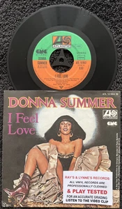 Donna Summer - I Feel Love 5:53 7” Vinyl IMPORT 1977 CLEANED/TESTED NM VIDEO - Picture 1 of 8