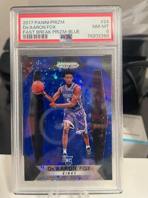 Panini Prizm De'Aaron Fox Fast Break Prizm 2017 azul (151/175) Kings (RC) Foto 1 de 2