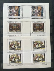 Tschechoslowakei 1989, Mi. Nr. 3025 - 3027, Kleinbogensatz, postfrisch - Bild 1 von 1