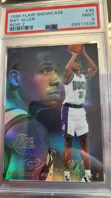 1996 Flair Showcase Row 2 Ray Allen #35 Rookie RC - PSA 9 - Image 1 of 4