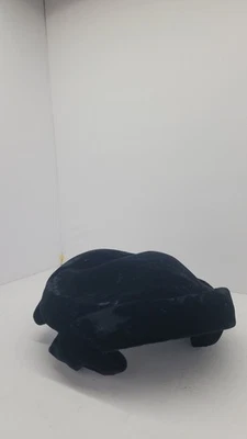 Sombrero elegante estilo aleta vintage de terciopelo negro sin marca de los años 50 Foto 1 de 3